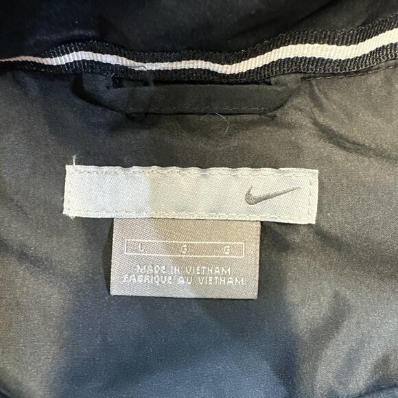 Nike Black White Windbreaker Jacket Large Y2K Retro Streetwear Track Zip Up - Picture 2 of 9